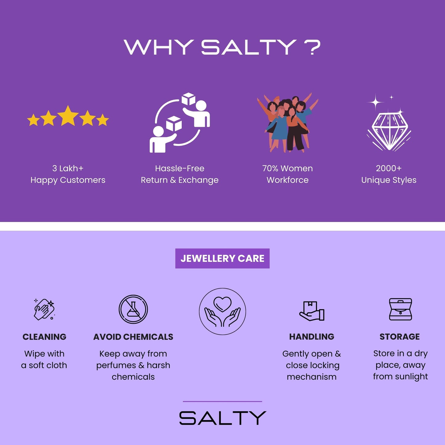 Salty Cute Promise Hug Ring for Women & Girls | Stainless Steel Finger Rings | Adjustable | Modern Design Fancy & Stylish Accessories | Diwali, Birthday & All Occassion Gift | Everyday Wear