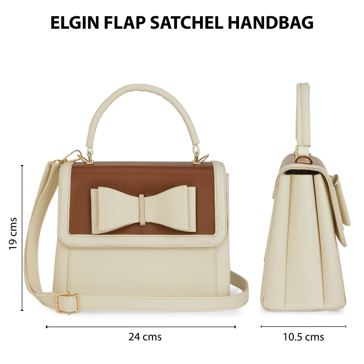 Lavie Signature Women's LS Elgin Flap Satchel Handbag for Women | Satchel Bag for Work | Ladies purse | Stylish Shoulder Bag | Gift For Women