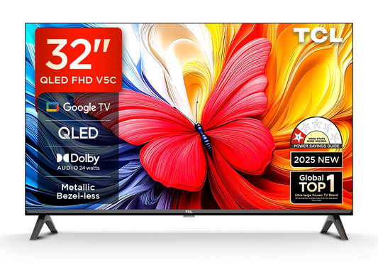 TCL 80 cms (32 inches) V5C Series Full HD Smart QLED TV Google TV 32V5C (2025 New Model)