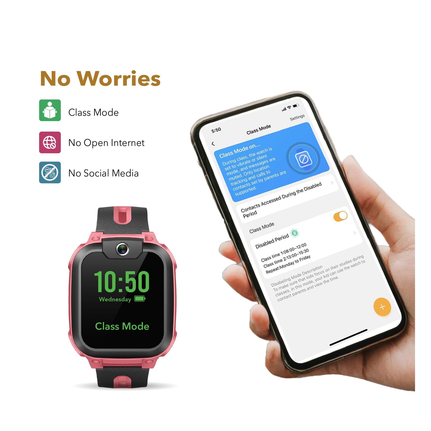 imoo Kids Phone Watch Z1 – Smart Watch with GPS Tracker, 4G Video & Voice Calls, Advanced Parental Controls, Durable Quality with IPX8 Water Resistance, SOS, for Kids (Grapefruit Red)