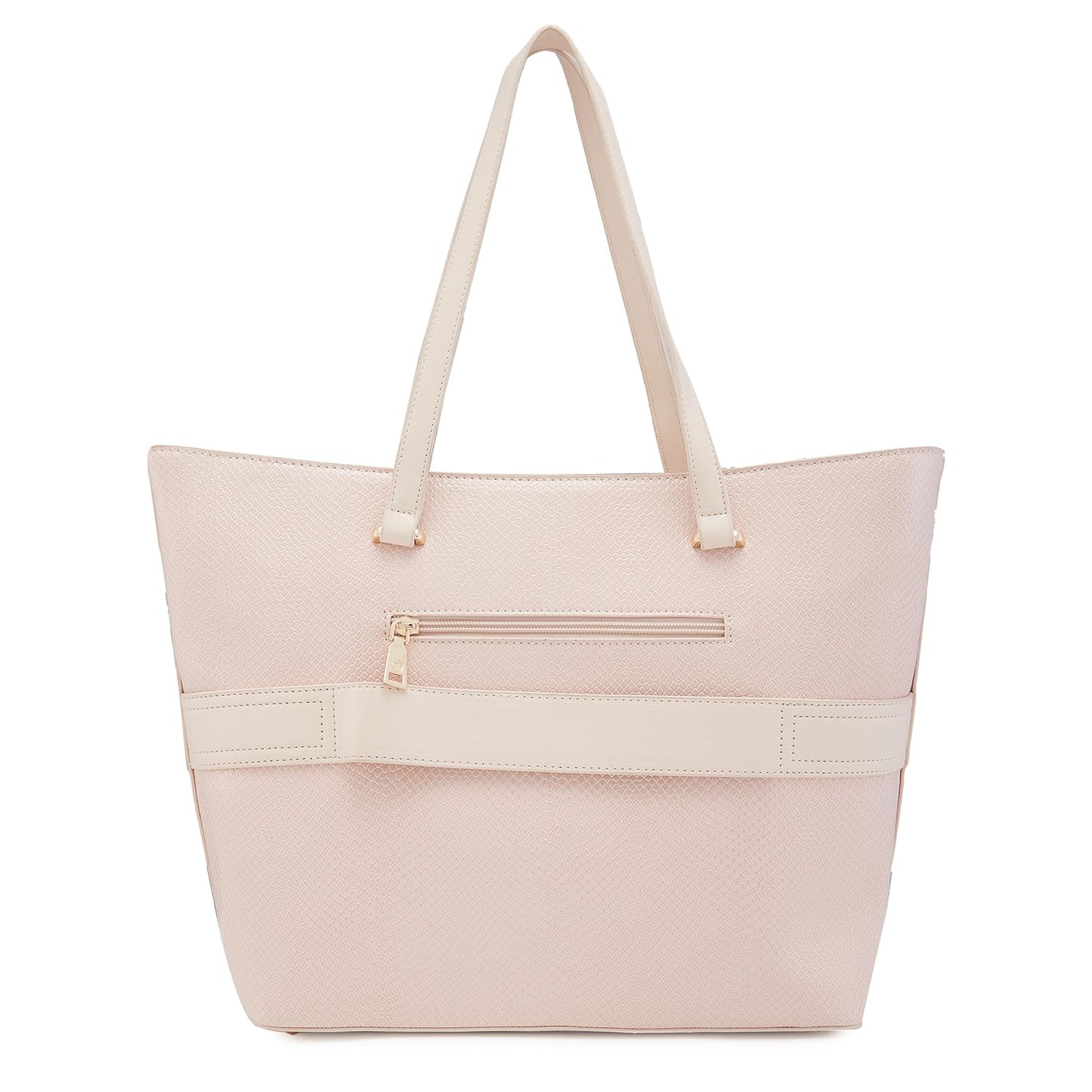 Caprese Roima Tote Bag, Large-Beige | Stylish Handbag for Women | Spacious, Versatile Office & Daily Essentials Tote | Top Zip Closure