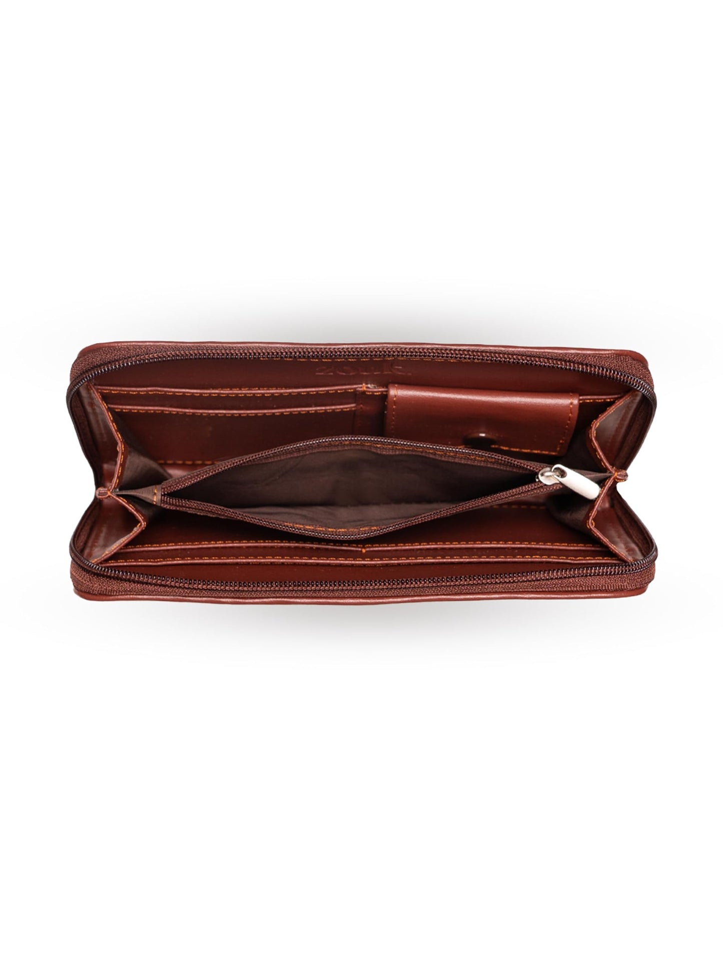 ZOUK Women's Handcrafted Blue Kalamkari Classic Chain Wallet for Mobile Phones