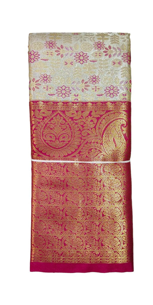 VFCollections Women's Kanchipuram Silk Pure Pattu Sarees With Blouse (VFC519-3)