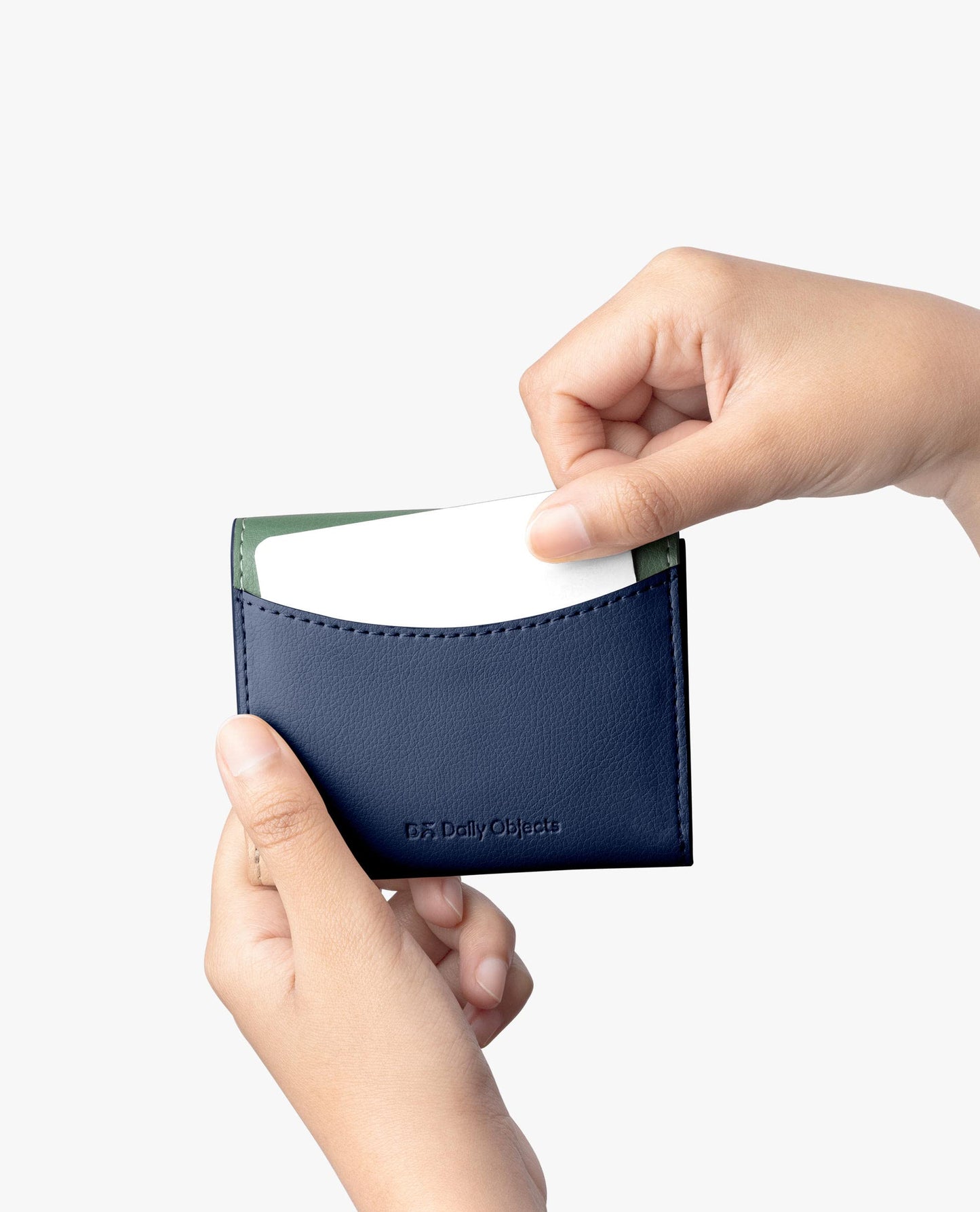 DailyObjects Women's Vegan Leather Flip Top Card Wallet with Button Closure - Holds up to 5 Cards [Space Blue]