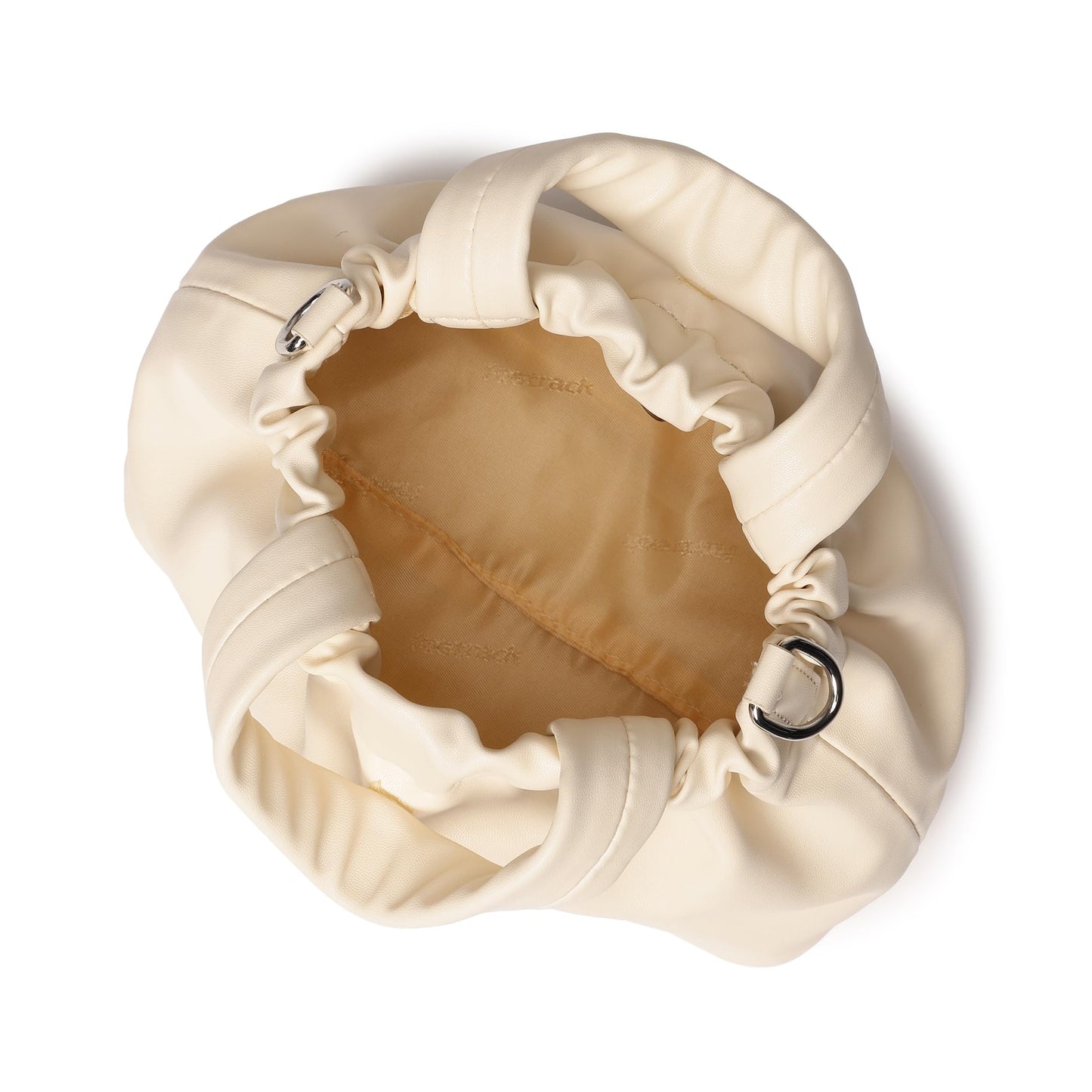 Fastrack Ruched Sling Bag for Women | Compact Faux Leather Crossbody with Detachable Chain Strap, Magnet Closure and Inner Pockets | Minimalist Everyday Sling for Casual and Evening Looks