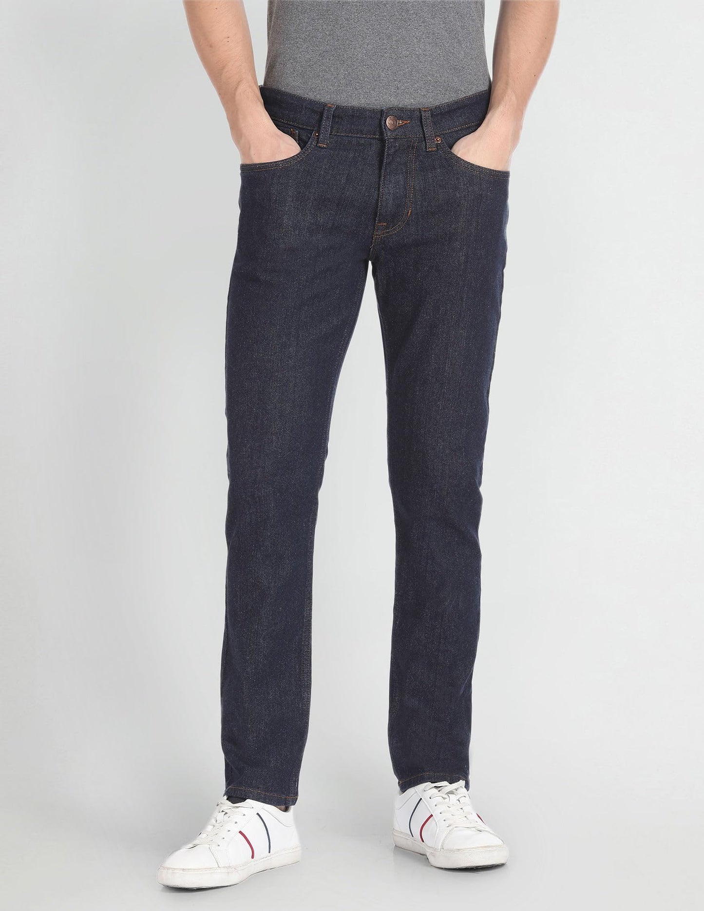 U.S. POLO ASSN. Men's Slim Mid Rise Jeans (UDJENO1281 Blue,30