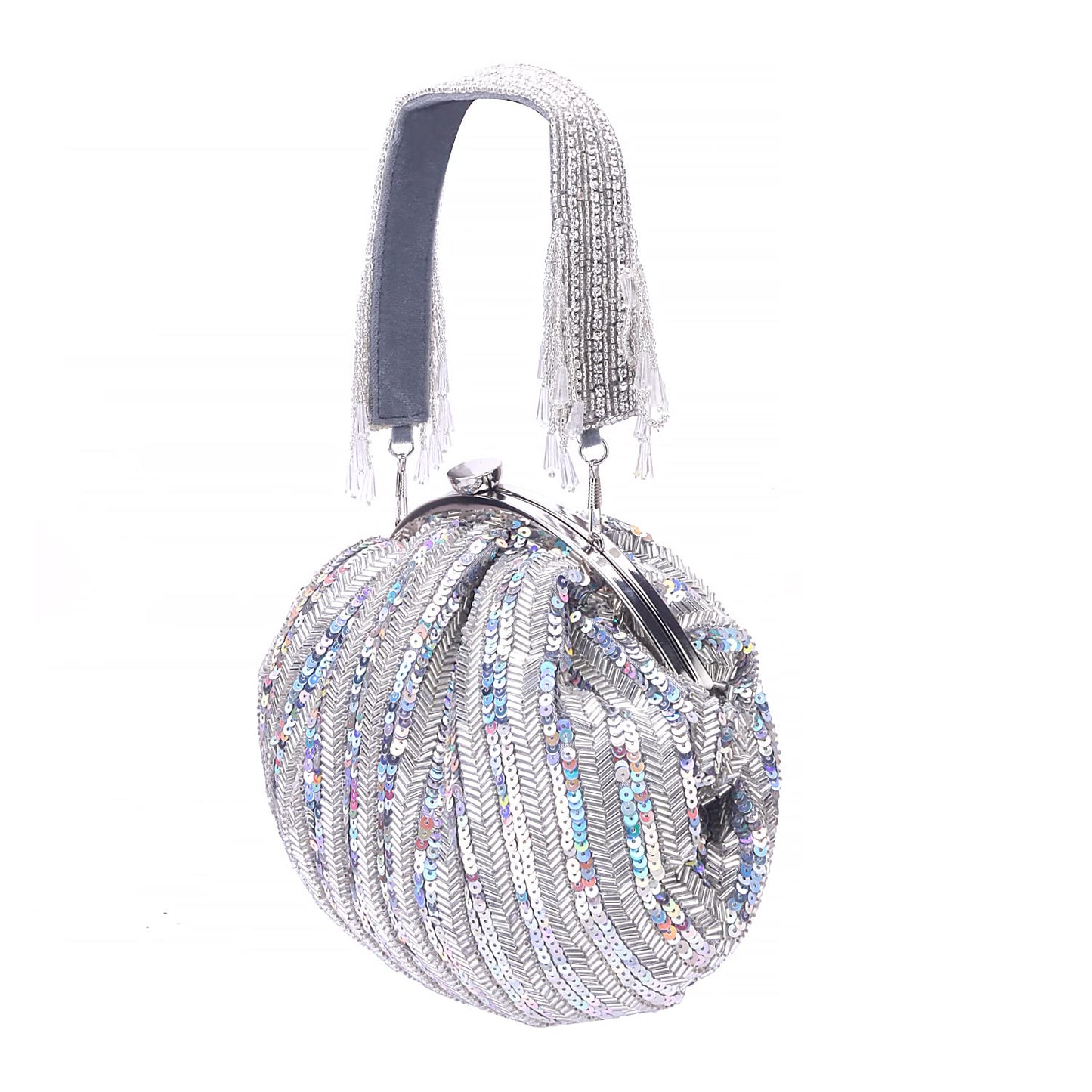 SWISNI White sequins style batua clutch II Women's Traditional Designer Clutch For Women & Girls II BATUA BAGS