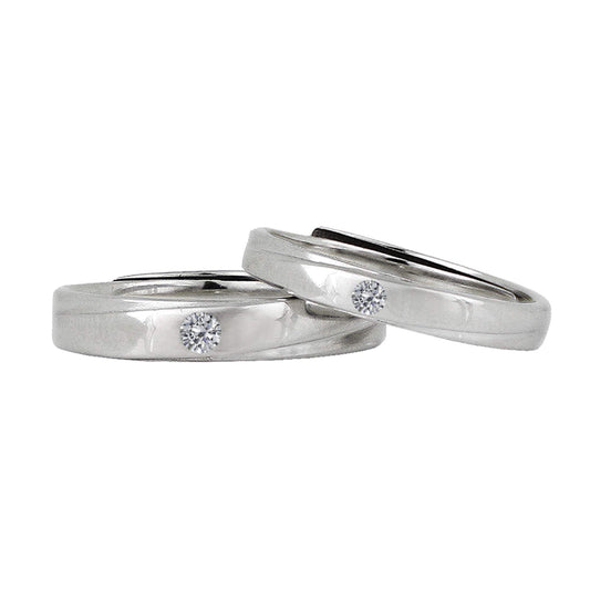 GIVA 925 Silver Forever Couple Bands, Adjustable | Promise Rings for Men and Women | With Certificate of Authenticity and 925 Stamp | 6 Month Warranty*