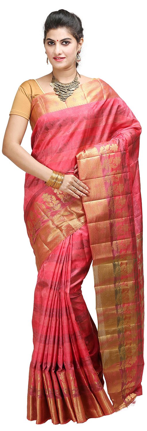 Kashish Women's Dupion Silk Saree with Blouse Piece