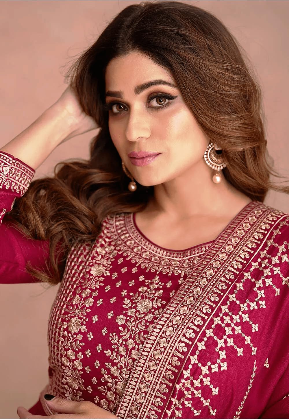 Girl's Fashion Hub's Pink Color Anarkali Gown with duaptta Set for Women || Ethnic Gown for Women (in, Alpha, M, Regular, Pink)