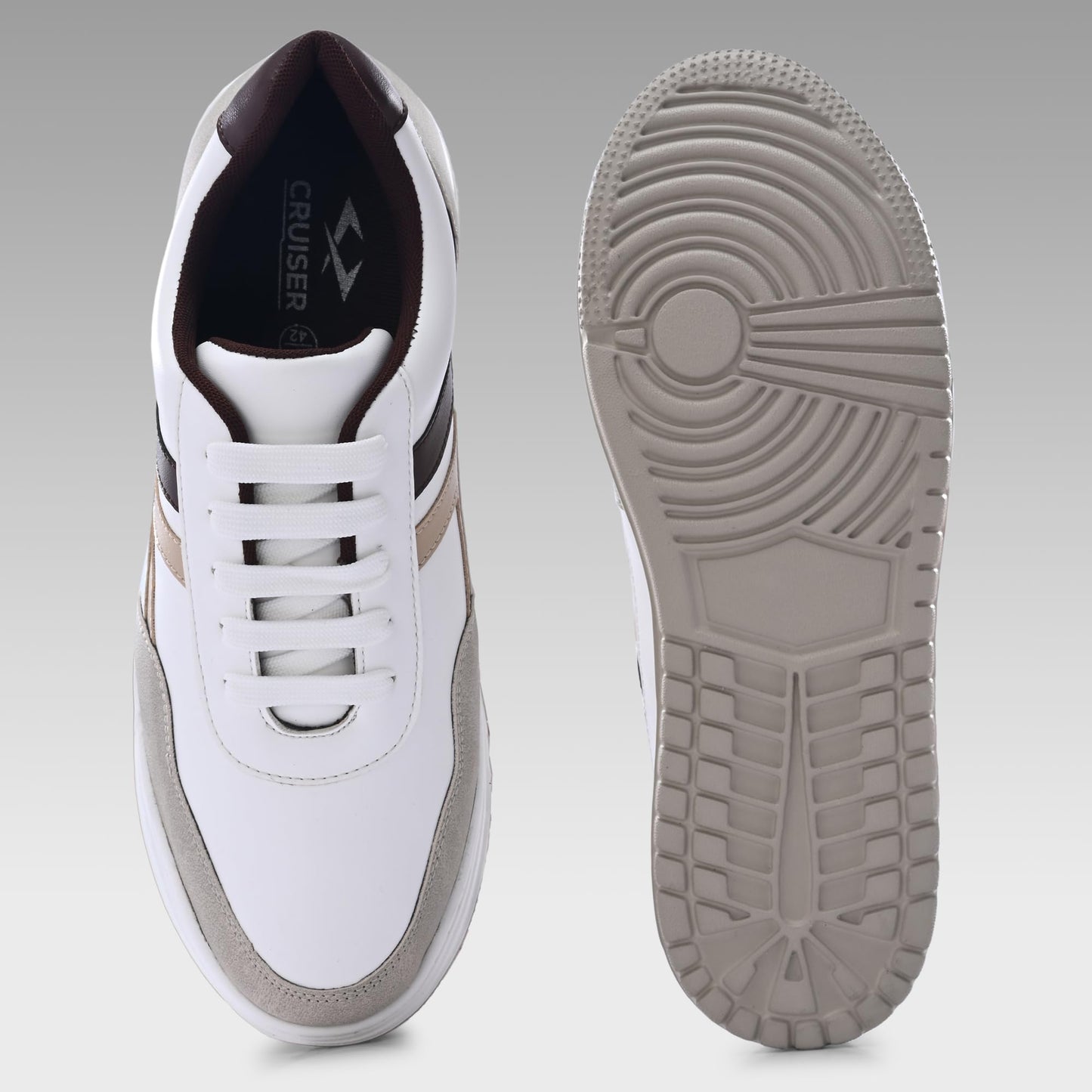 Cruiser Sneaker for Men | Ultimate Comfort & Style with Soft Cushioned Insole | Trendy Lace-Up Design for Casual Outfits & Everyday Wear 2629_CHICKU_9 UK