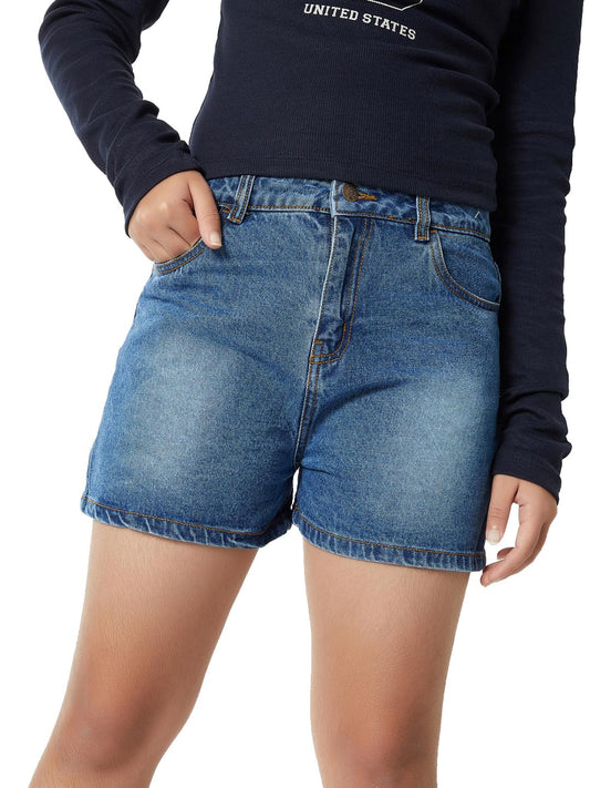 Max Girl's Bermuda Shorts (P25ESHT50_Light Blue