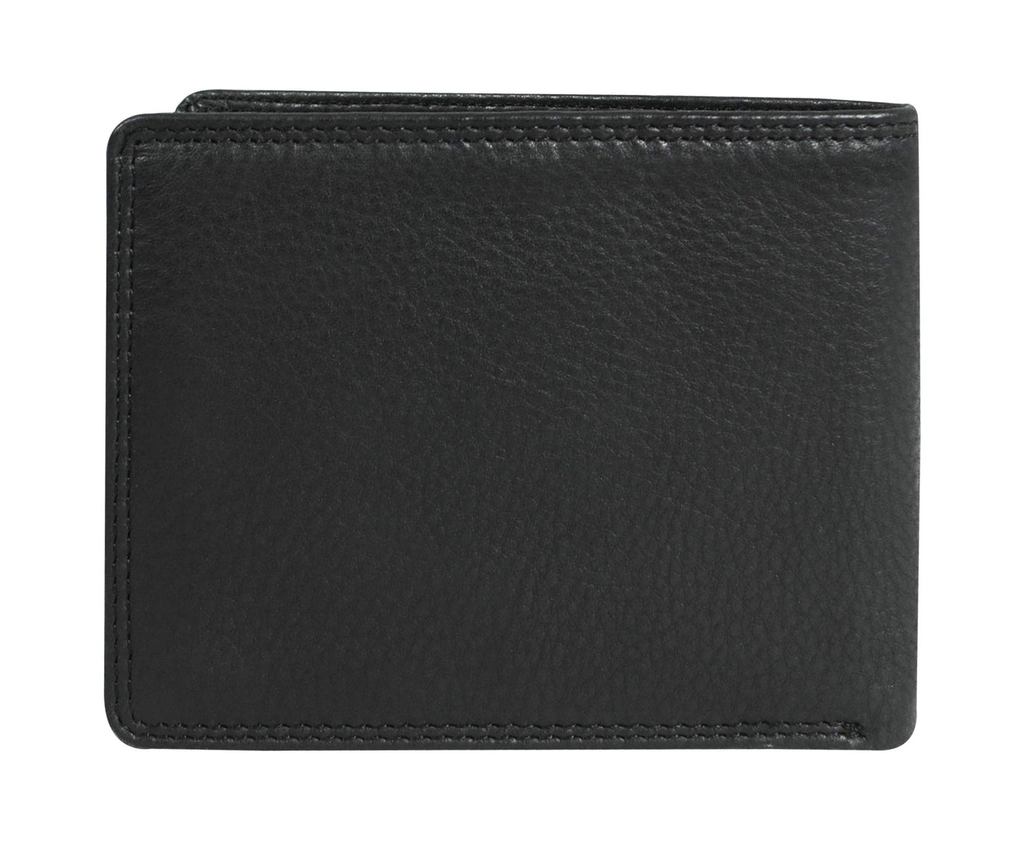 Calfnero Men's Genuine Leather Wallet for Men | RFID Protected | Bifold Wallet with Flip ID Window, Coin Pocket & Zipper Compartment