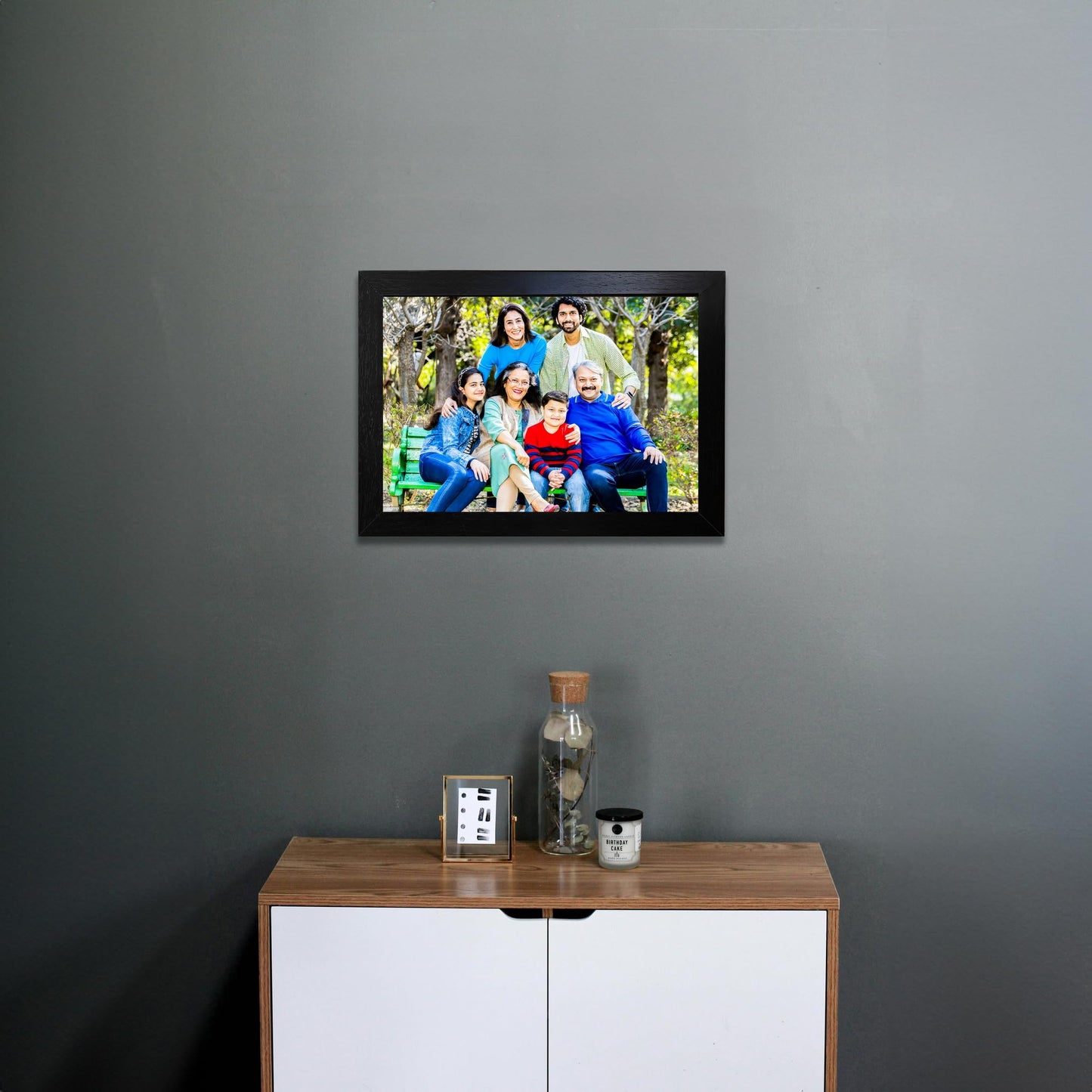 Nexaprint Customized LED Rectangular Photo Frame with 12X18 Inch Photo Upload Your Photo LED Adapter Included Wall Mounting 1mm Non-Breakable Acrylic Protection Gift Black