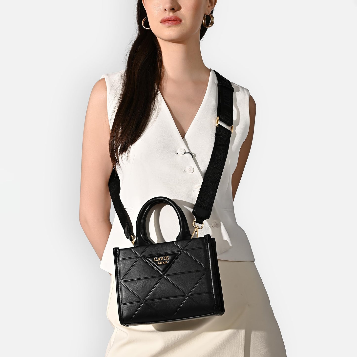 Lavie Luxe Women's Lisa Box Satchel Handbag | Satchel Bag for Work | Ladies Purse | Stylish Shoulder Bag | Gift For Women
