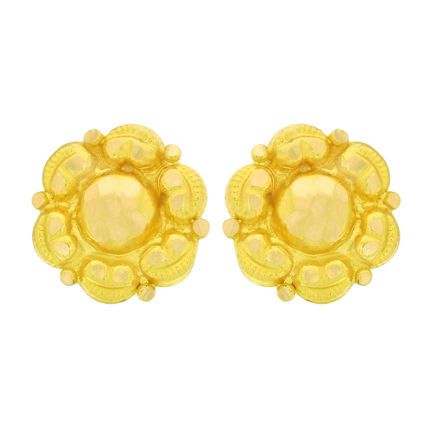 Joyalukkas 22KT Yellow Gold Stud Earrings for Girls