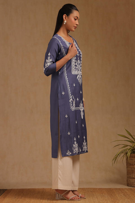 Soch Womens Gadwal Embroidered Kurta with Thread Work