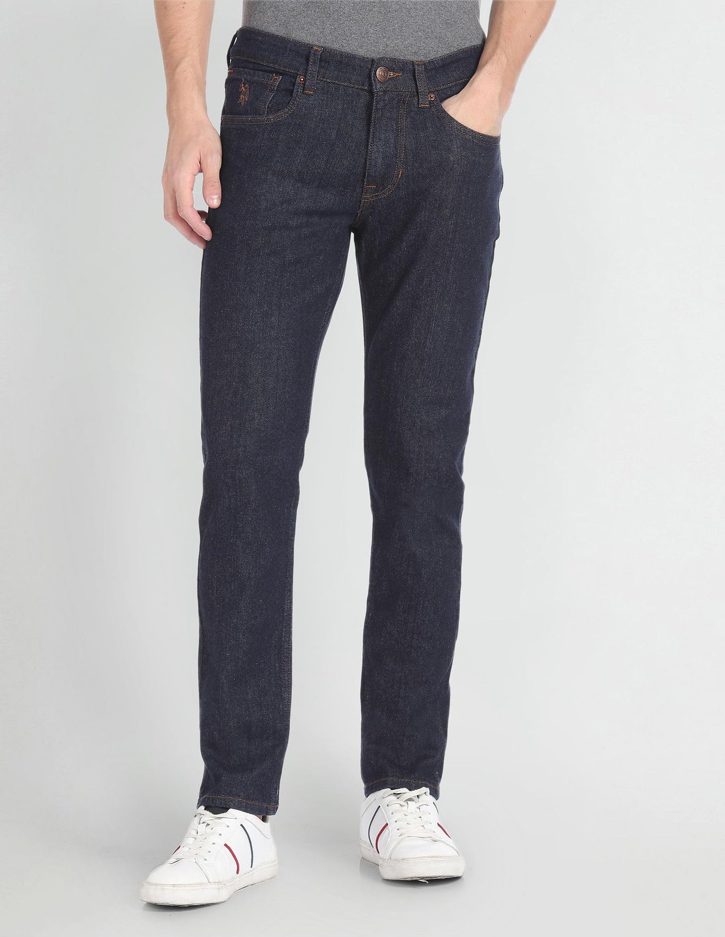 U.S. POLO ASSN. Men's Slim Mid Rise Jeans (UDJENO1281 Blue,30