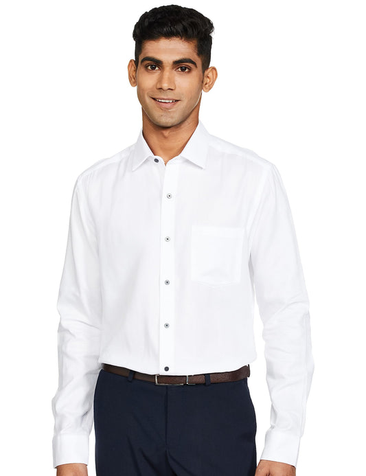 Arrow Men's Solid Full Sleeve Slim Fit Cutaway Collar Cotton Formal Shirt (ARADOSH1389_Grey White_42)