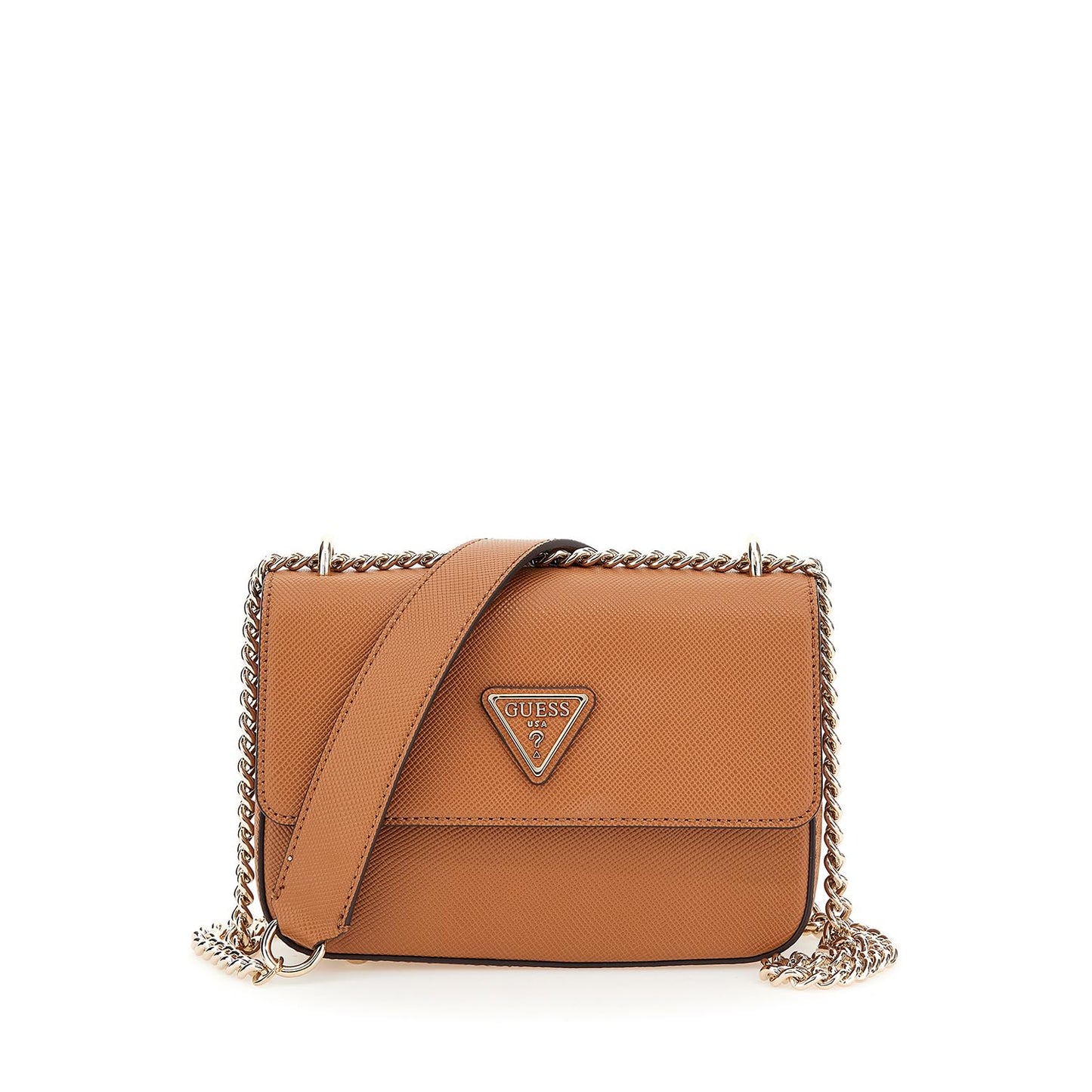 Guess Women's Cognac Solid Crossbody Bag| Ladies Purse Handbags | Gift For Ladies