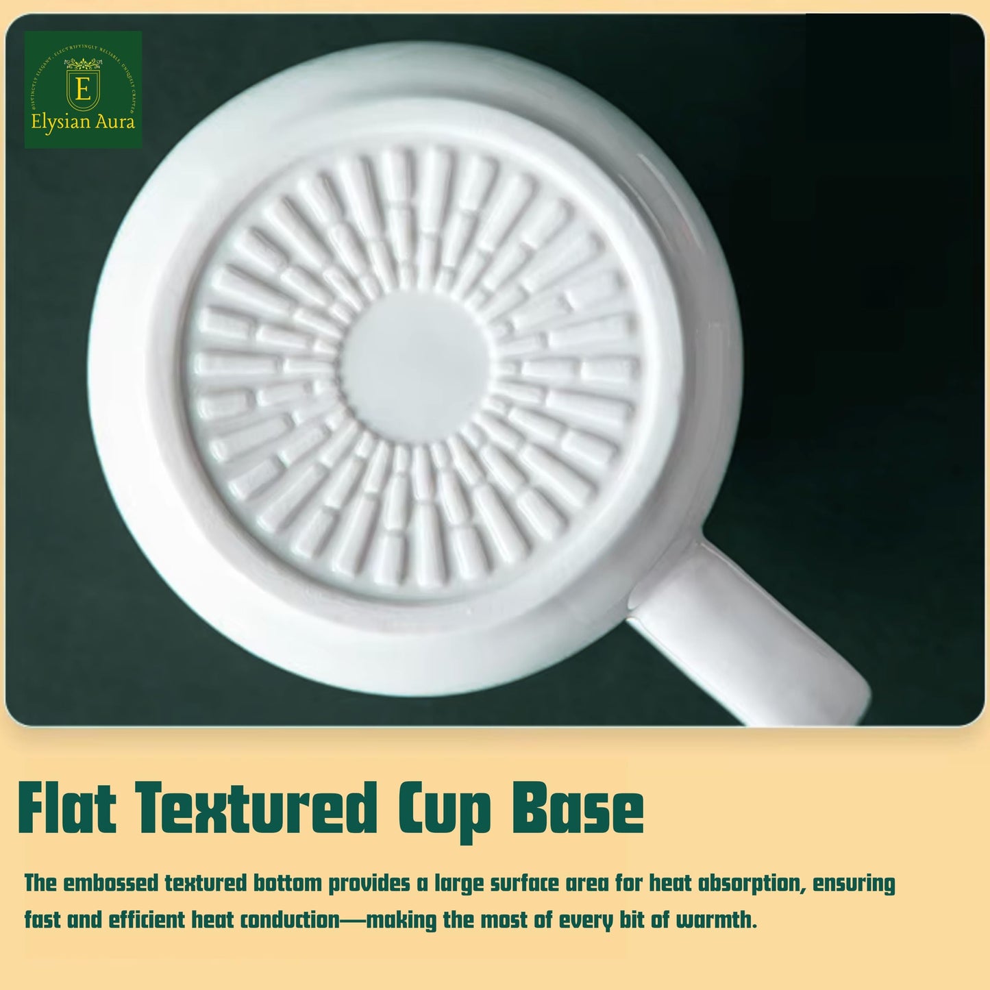 Elysian Aura Black Electric Coffee Mug Warmer Plate with Auto Shut Off Function || Best for Gifting 42cm Cord, 2-Pin Indian Plug || Electric Cup Warmer Maintains 55°C.