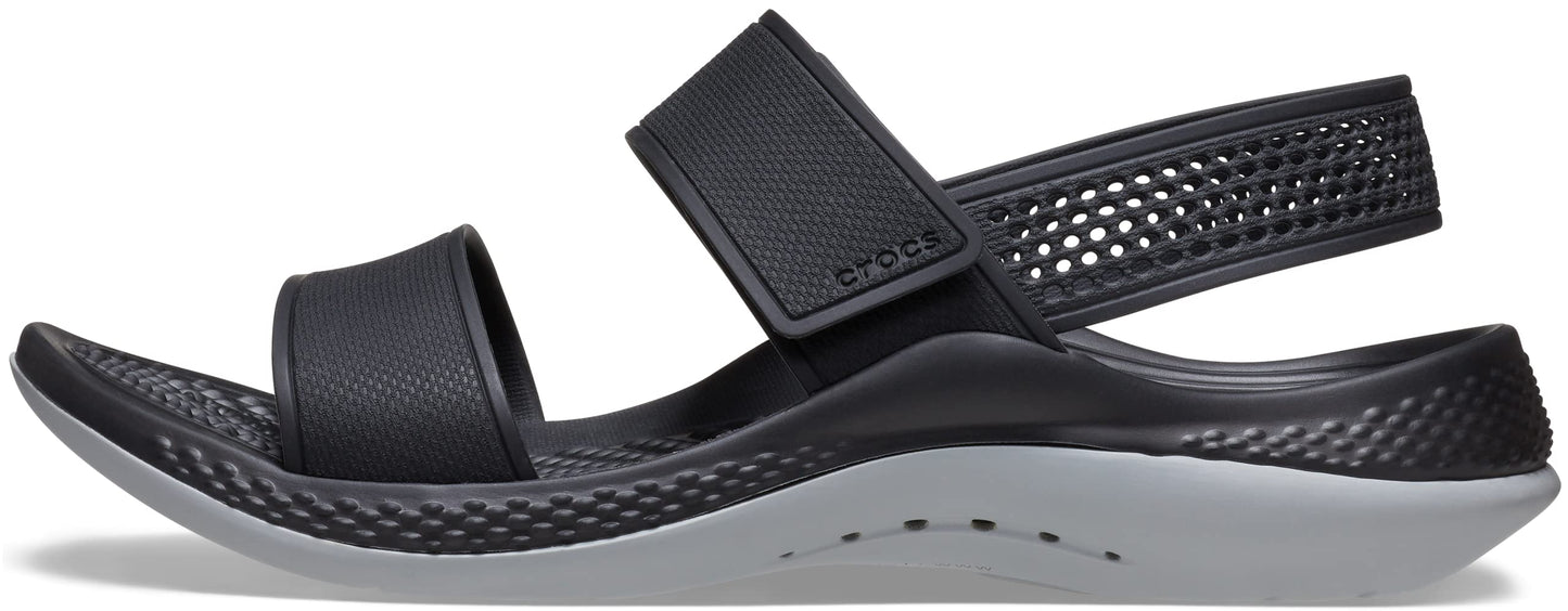crocs womens LiteRide Sandal Black/Light Grey Sandal - 3 UK (W5) (206711-02G)