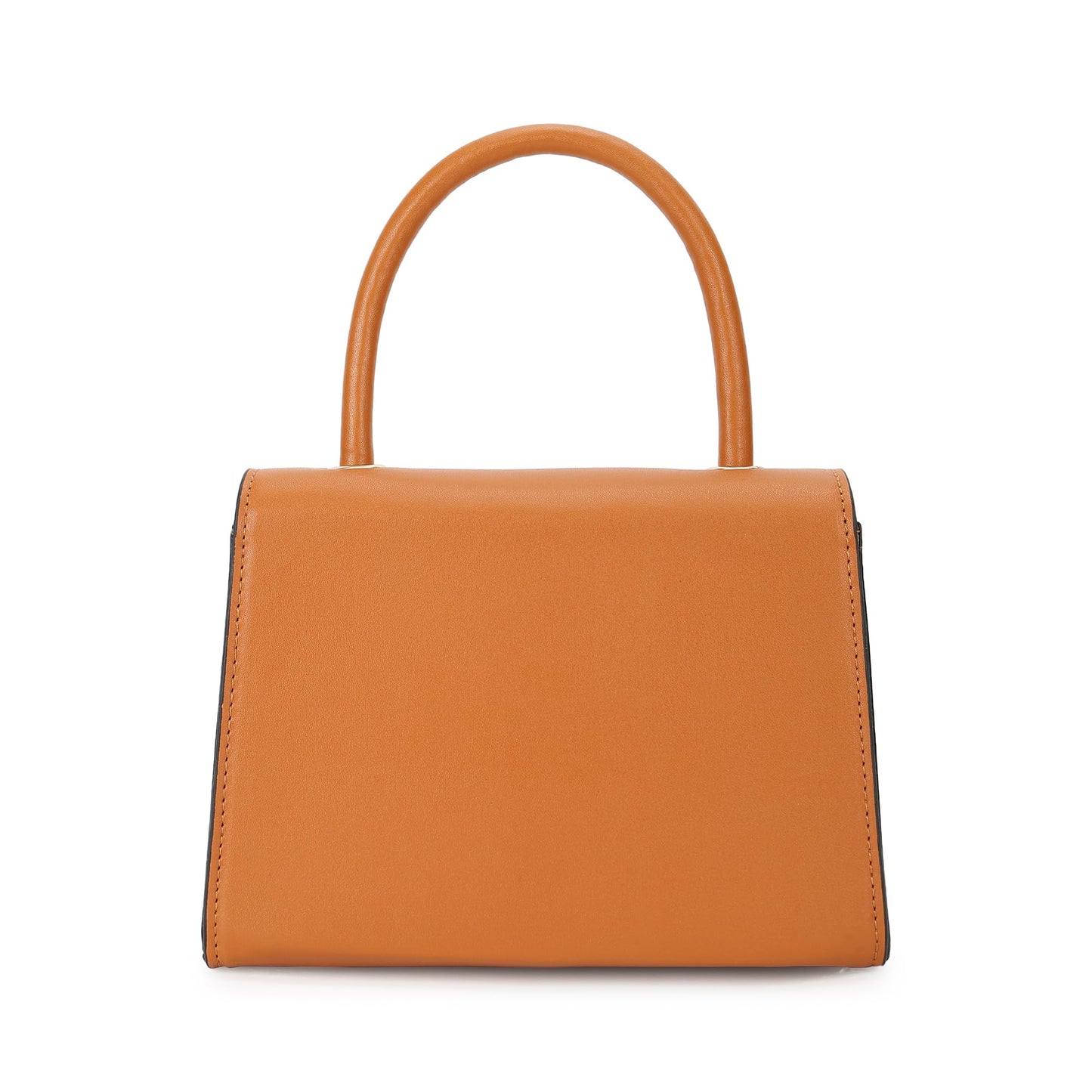 Fastrack Solid PU Structured Handheld Bag For Women, Girls and Ladies| with Detachable Sling Strap and Button closure | Ladies Purse Handbag | Handbags for Casual Carry