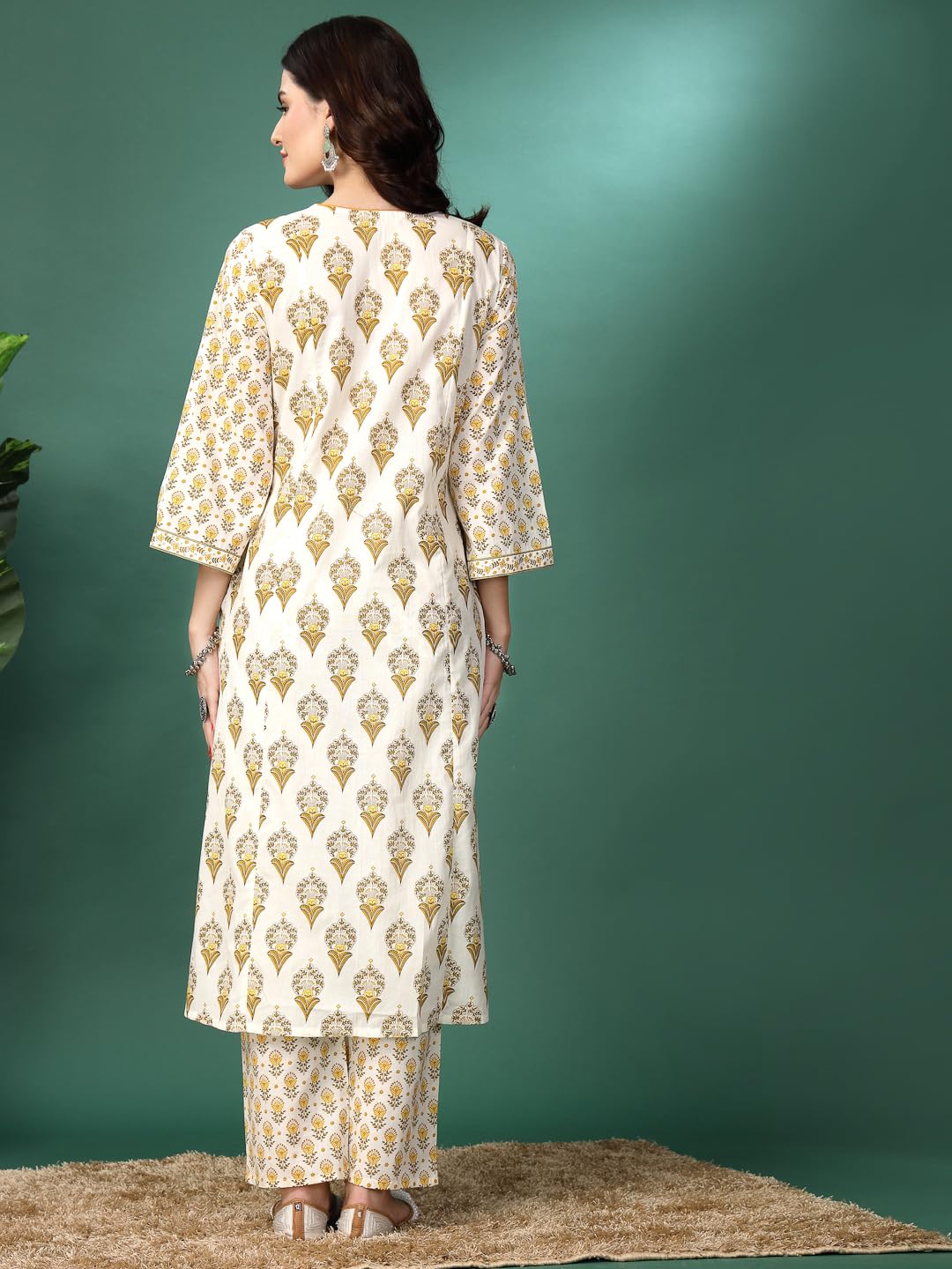 Nayam By Lakshita Floral Printed A-line Kurta and Palazzo Set for Women