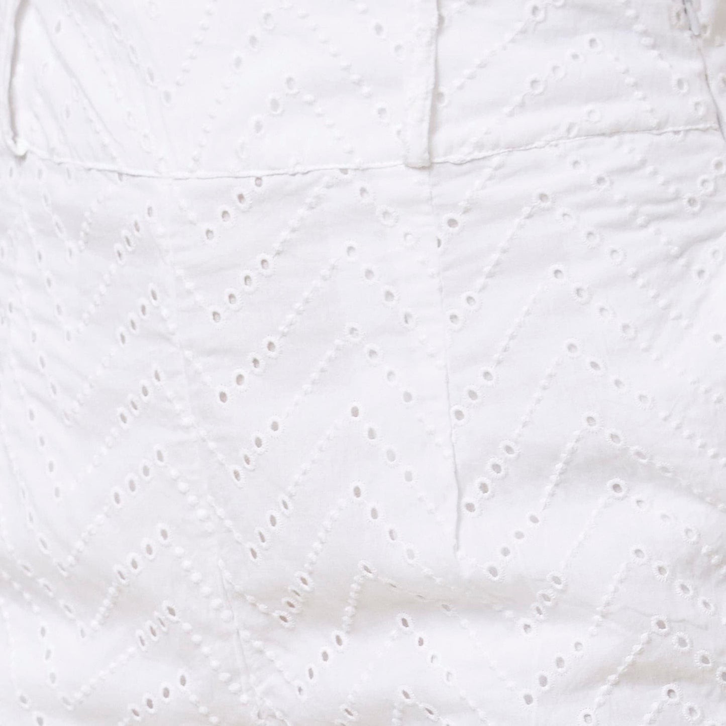 Globus Women White Self Design High-Rise Regular Fit Schiffli Short-3637120004