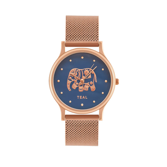 TEAL BY CHUMBAK Round Dial Analog Hand Watch for Women, Gifts for Women/Girls/Ladies, Stylish Fashion Watch for Casual/Work