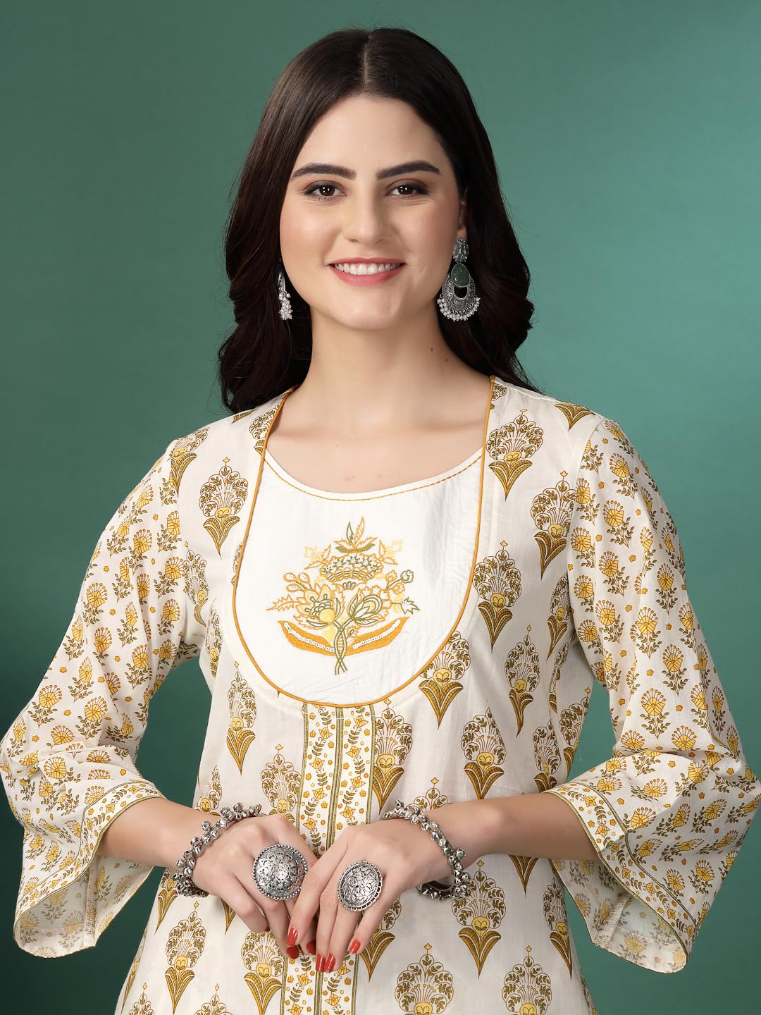 Nayam By Lakshita Floral Printed A-line Kurta and Palazzo Set for Women