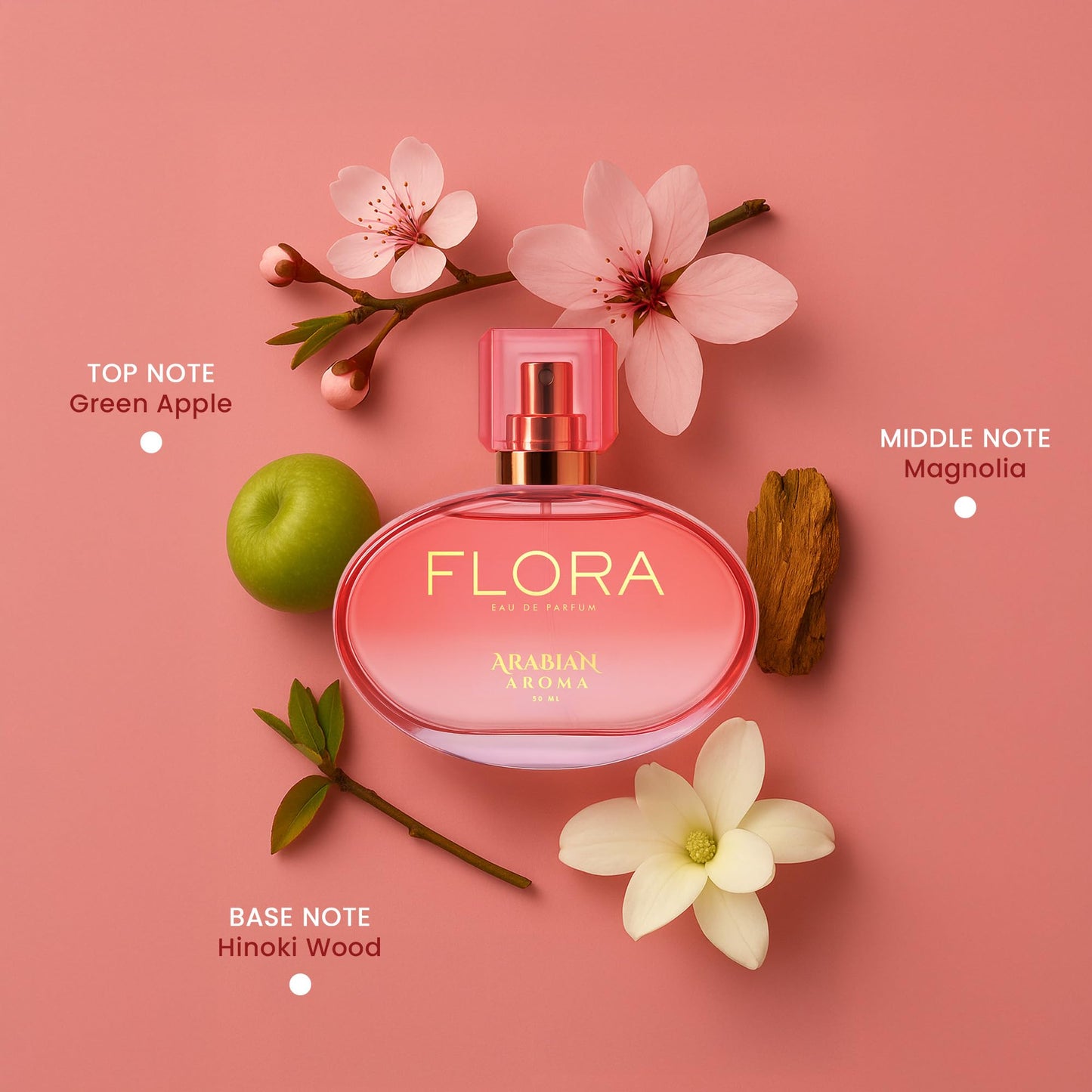 Arabian Aroma Flora Perfume Eau de Parfum - Long Lasting Perfume for Women – Womens Perfumes Long Lasting – 50ml