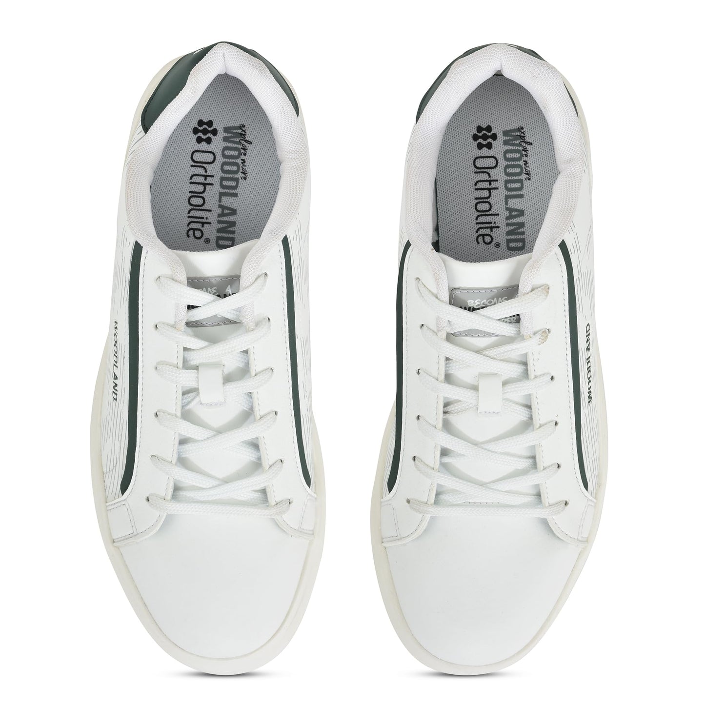 Woodland Men's White PU Sneakers-7 UK (41EURO) (OSNK 4990023)