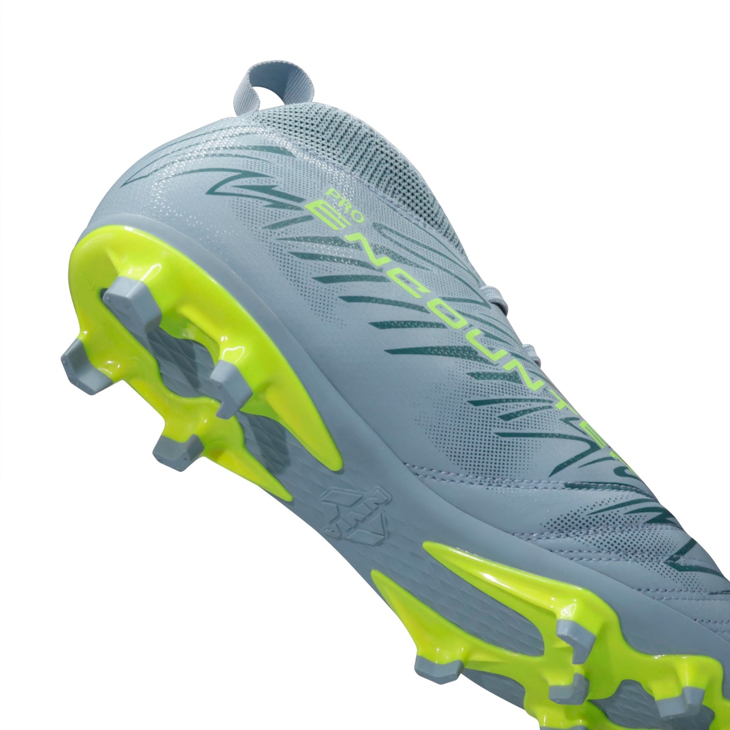 Nivia Encounter Pro 11 Football Stud for Men, Synthetic Leather Upper with Double Color TPU Sole, Ideal for Hard and Grassy Surfaces, Comfort Grey, UK08