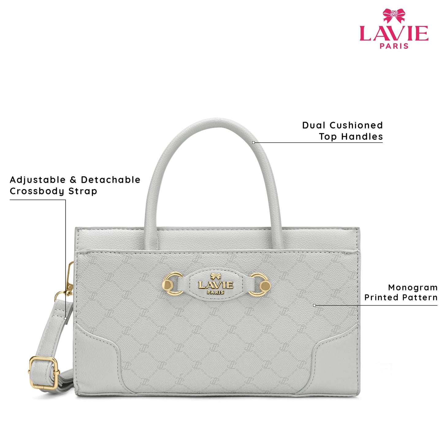 LAVIE PARIS Women's Raymond HZ Satchel Satchel Bag | Satchel Handbag for Work | Ladies Purse | Stylish Shoulder Bag | Gift for Women