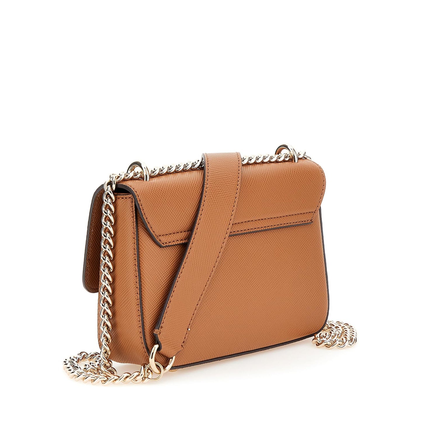 Guess Women's Cognac Solid Crossbody Bag| Ladies Purse Handbags | Gift For Ladies