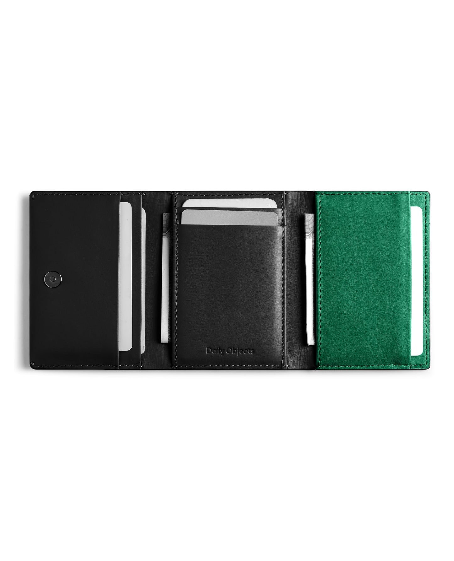 DailyObjects Black Even Wrap Card Wallet | Men Women | Premium Design | Full-Grain Leather | Handcrafted | Card Holder | 8 Cards Slots | Dual-Tone Colorways | Magnetic Closure