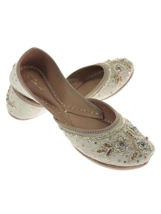 Fulkari Formal Shoes for Women – Elegant & Comfortable Office Wear, Stylish Leather Finish, Cushioned Insole, Ideal for Work, Business Meetings & Formal Events (Beige Gold,Size-7)