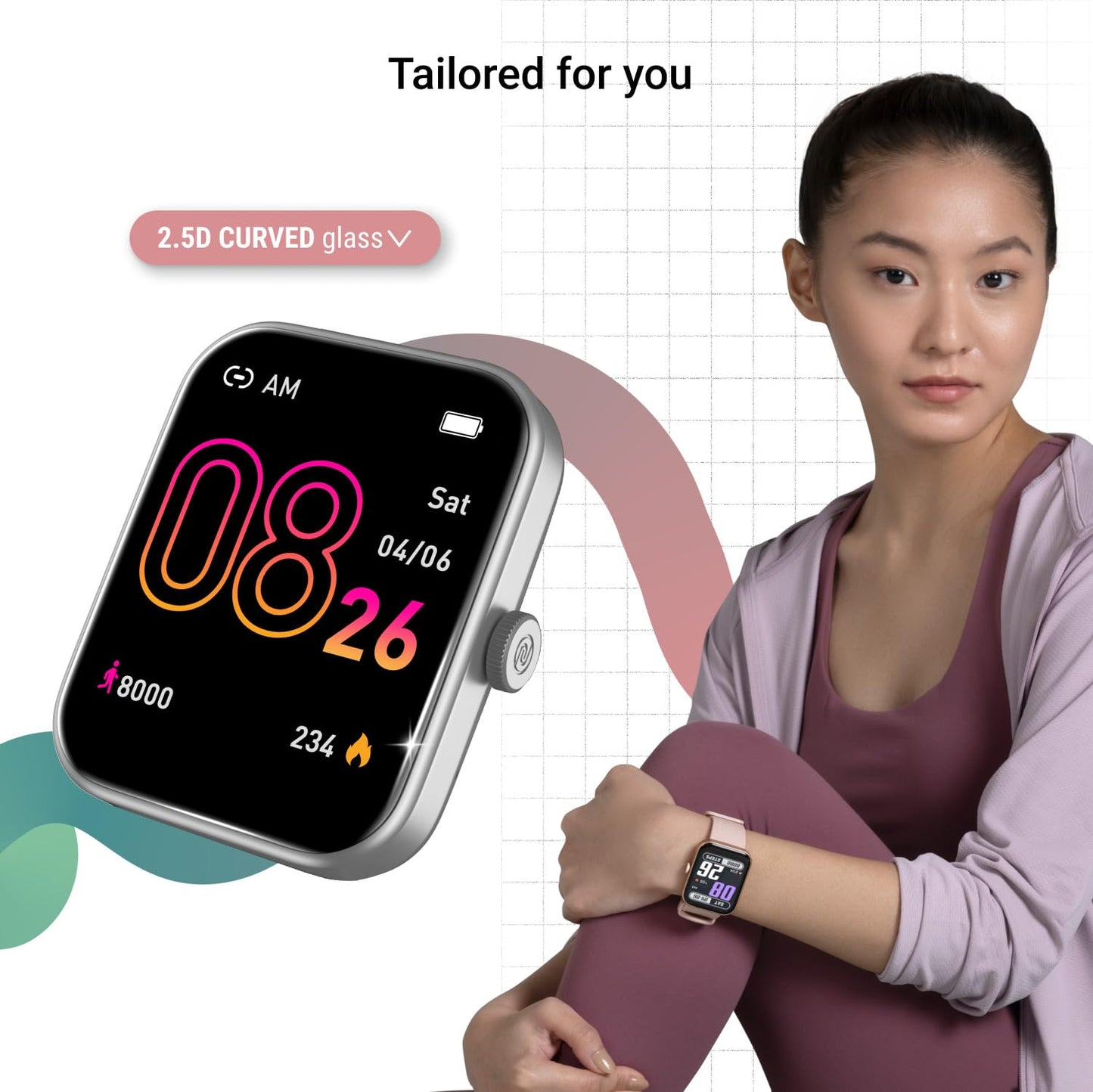 Noise ColorFit Loop Smartwatch - Mist Grey