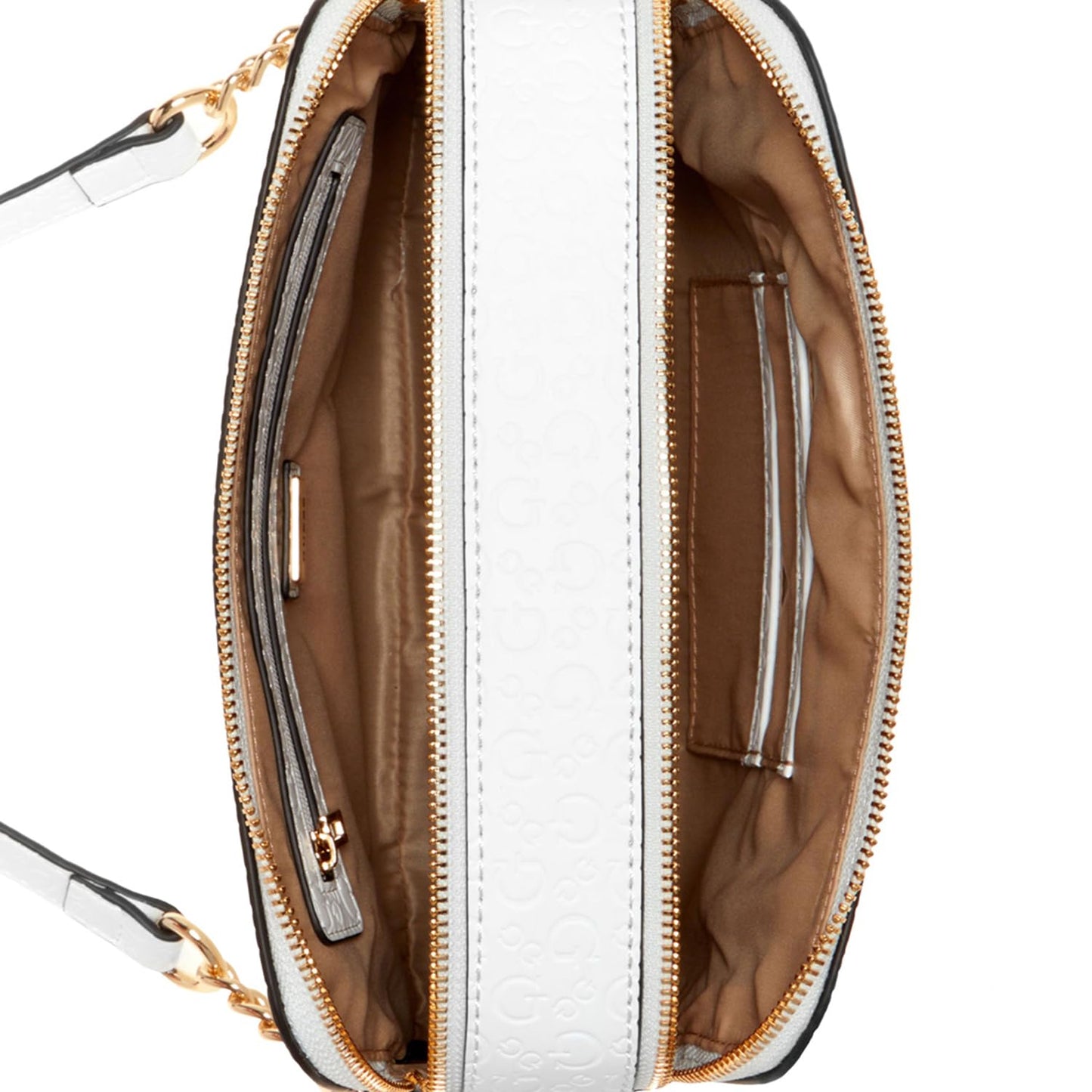GUESS Women's White Textured Crossbody| Ladies Purse Handbags | Gift For Ladies