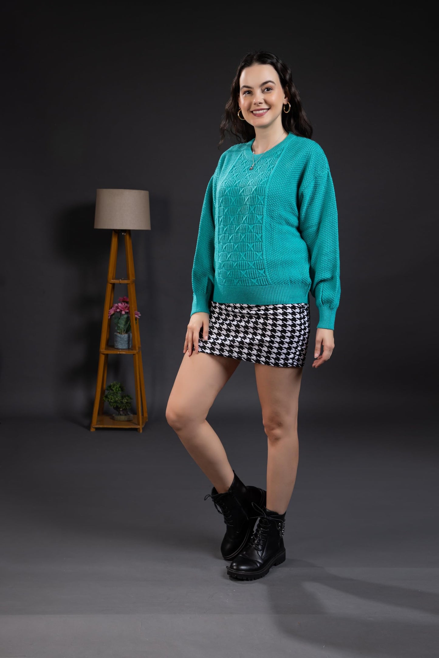 Style Dusk Women Pure Wool Pullover Sweater Regular Fit for Winter Wear | Full Sleeve | Stylish Cable Design Sweater Crafted with Modern Clothing for Winter Season (in, Alpha, M, Frozi)