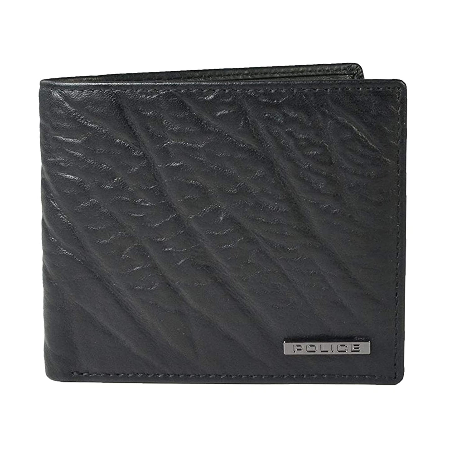 Police RFID Wallet for Men Leather Original | Bifold Wallet | Stylish Genuine Leather Gents Purse with 4 Card Holder Slots | 2 Slip-in Pockets | ID Card Holders | Diwali Gifts for Men - Black