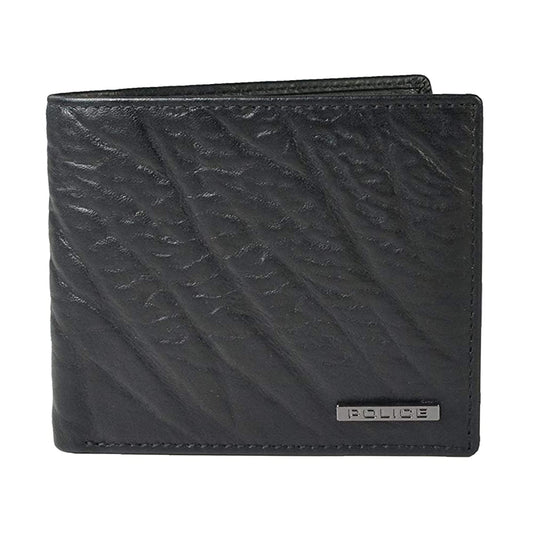 Police RFID Wallet for Men Leather Original | Bifold Wallet | Stylish Genuine Leather Gents Purse with 4 Card Holder Slots | 2 Slip-in Pockets | ID Card Holders | Diwali Gifts for Men - Black