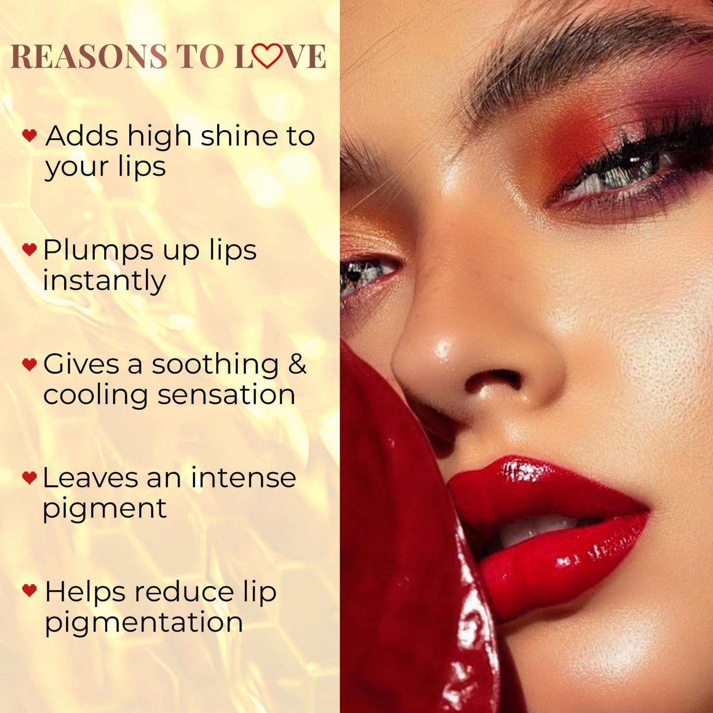 Just Herbs Lip Honey Plumping Gloss with Plant Vitamin C & Peppermint Oil (Honey Bunny, 4 ml)