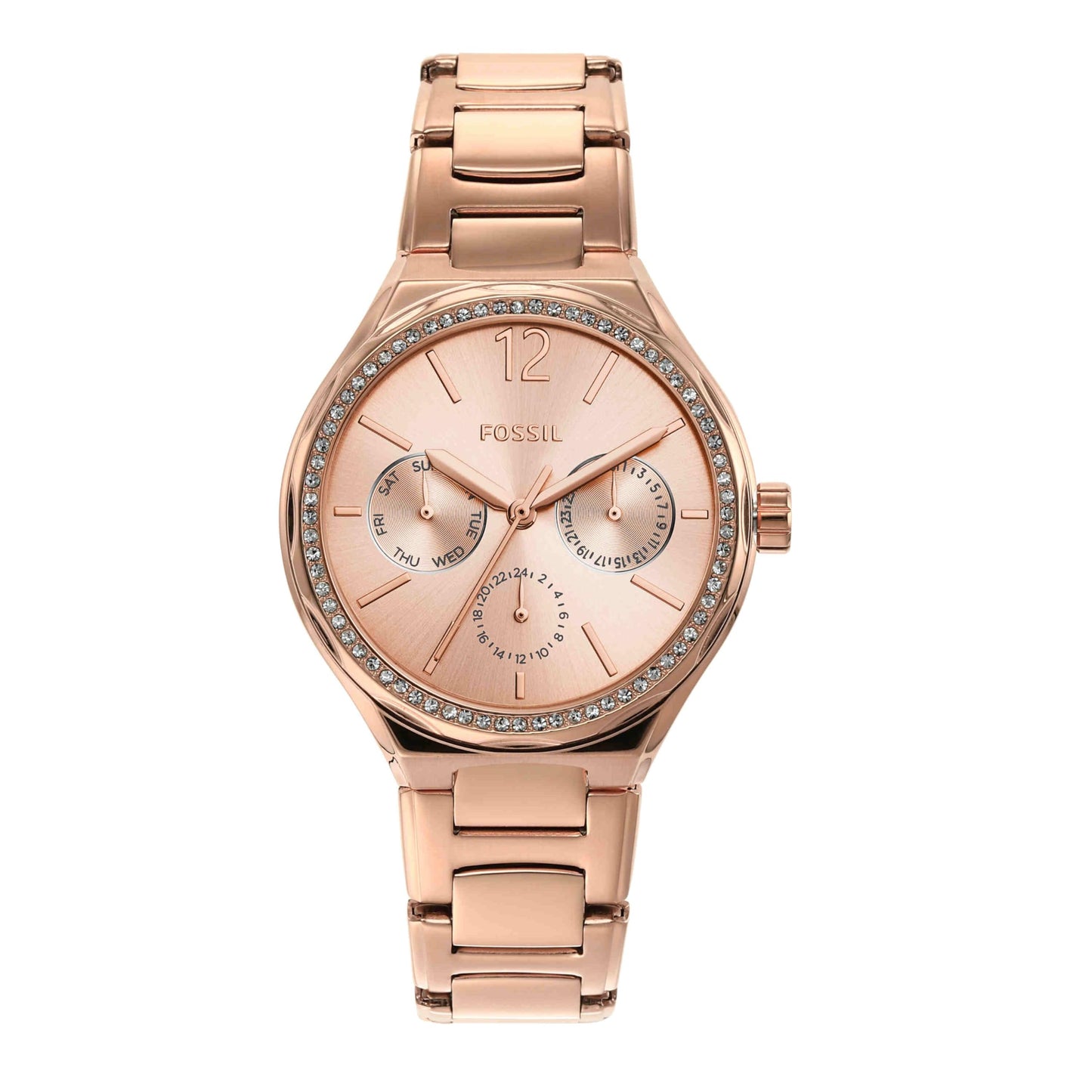 Fossil Eevie Analog Rose Gold Dial and Band Women's Stainless Steel Watch-BQ3721