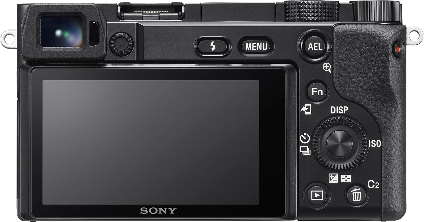 Sony New Alpha ILCE-6100X (Previously ILCE-6100Y) with Upgraded SELP1650 (Ver 2) Power Zoom Lens + SEL55210 Lens | 24.2 MP | APS-C Sensor | Fast Auto Focus | Tiltable LCD – Black