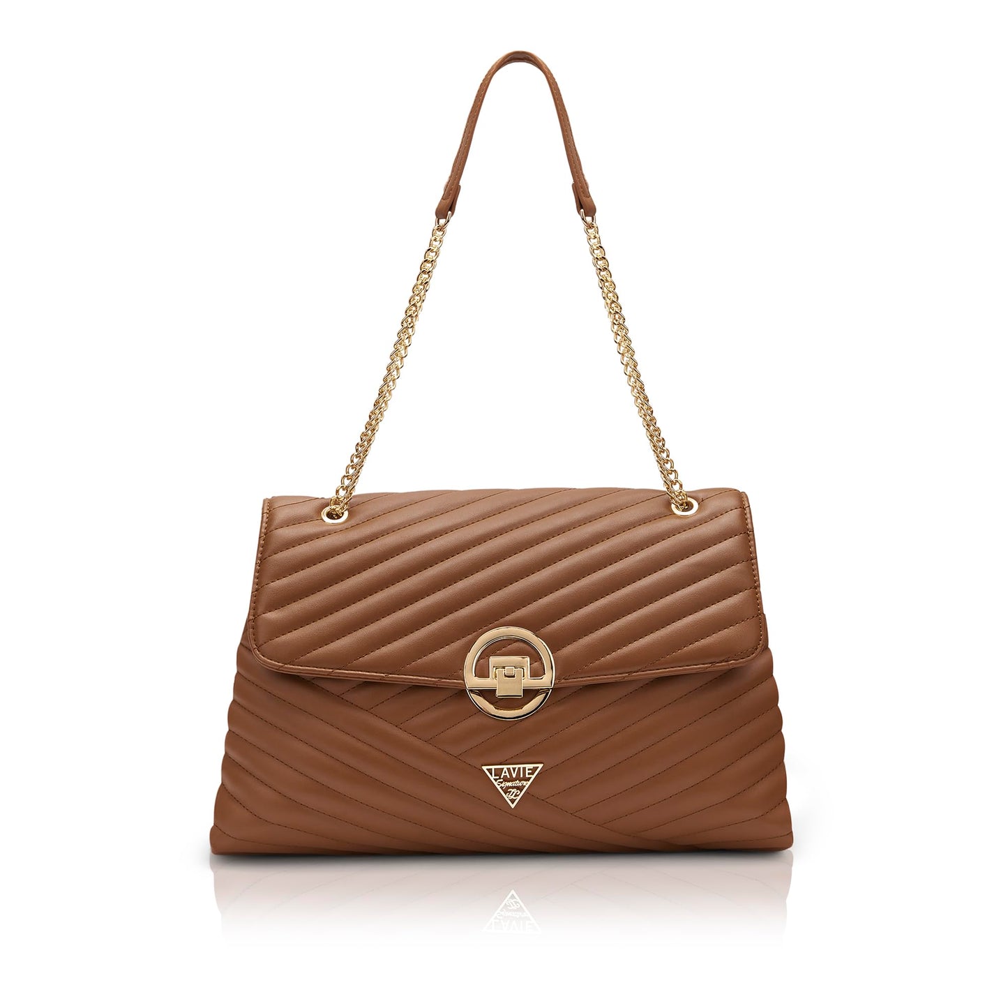 Lavie Signature Women's Denver Quilted Flap Satchel Handbag for Women | Satchel Bag for Work | Ladies purse | Stylish Shoulder Bag | Gift For Women