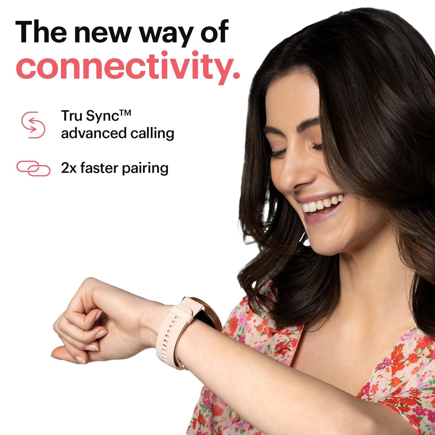 Noise Twist Round dial Smart Watch with Bluetooth Calling, 1.38" TFT Display, up-to 7 Days Battery, 100+ Watch Faces, IP68, Heart Rate Monitor, Sleep Tracking (Blush Beige)