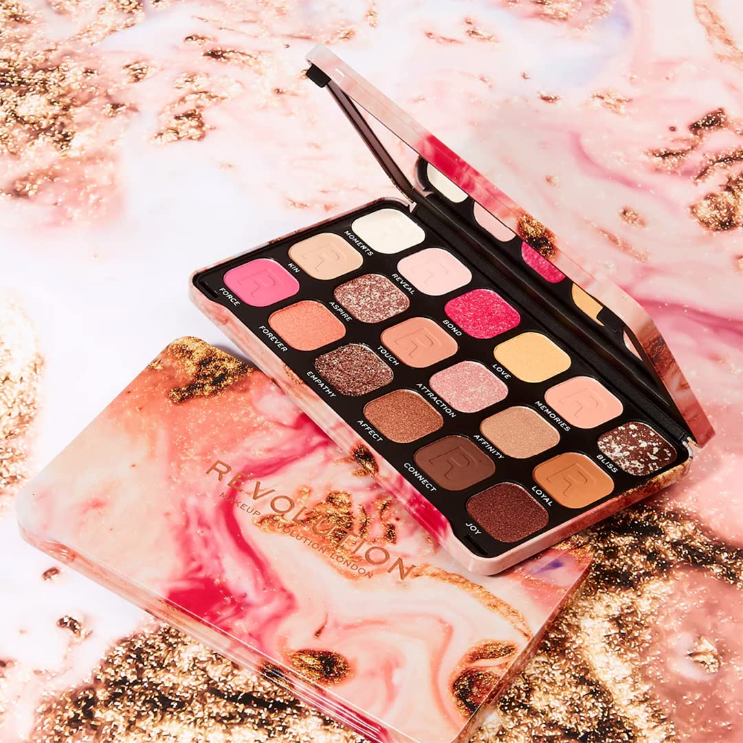 MAKEUP REVOLUTION LONDON Eyeshadow Palette, Highly Pigmented Includes 18 Shades, Long Wearing And Easily Blendable Eye With Shimmary & Matte Finish Forever Flawless (Affinity), Multicolour, Free Size