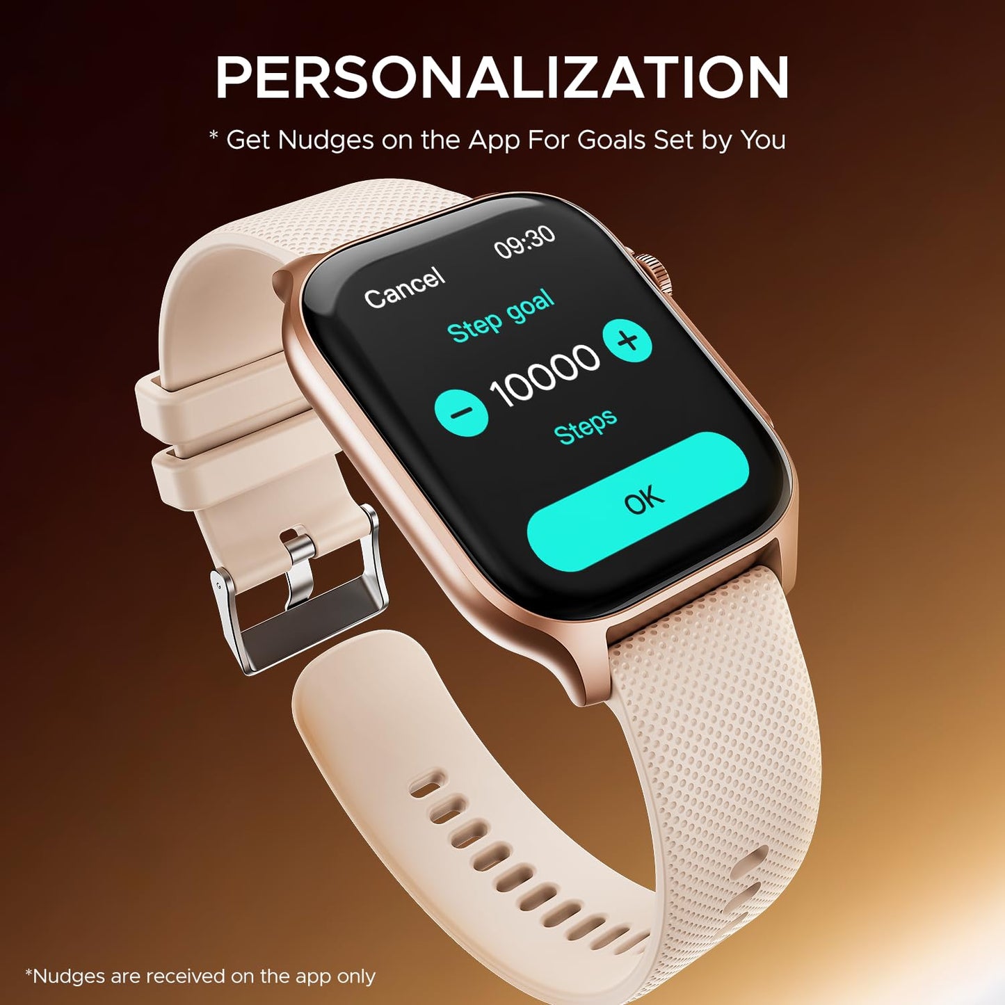 boAt New Launch Ultima Ember Smartwatch w/ 1.96” (4.97 cm) AMOLED Display, Personalized Fitness Nudges, Functional Crown, 100+ Sports Modes, Custom Watch Faces (Rose Gold)